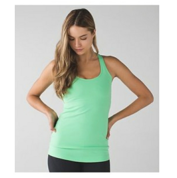 lululemon athletica Tops - LULULEMON Neon Green Racerback Tank Top